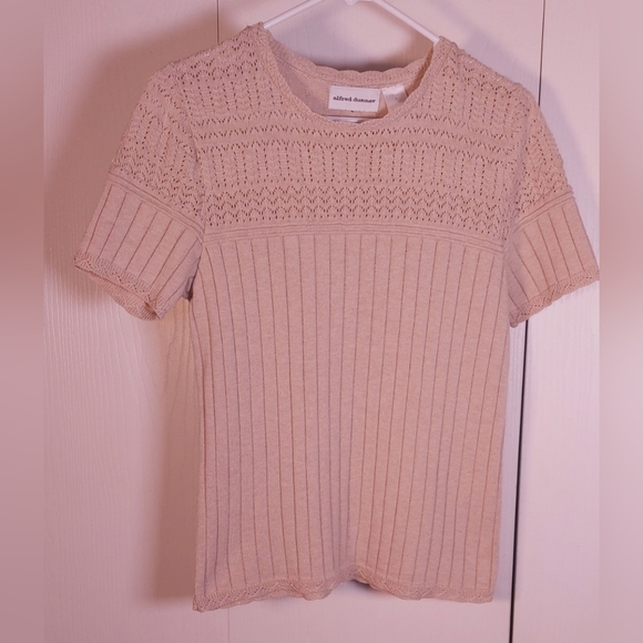 Alfred Dunner Vintage Beige Lightweight Sweater Top Size Small Knit Neutral - Picture 9 of 9